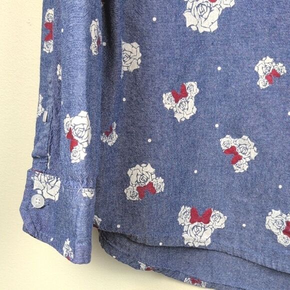 Disney Parks Limited Edition Spring Flower Festival Minnie Mouse Chambray Shirt - Picture 4 of 10